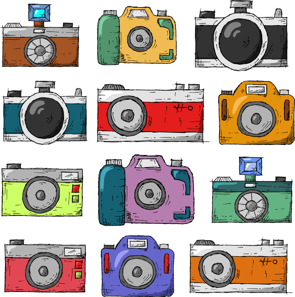 animated cameras in multiple colours
