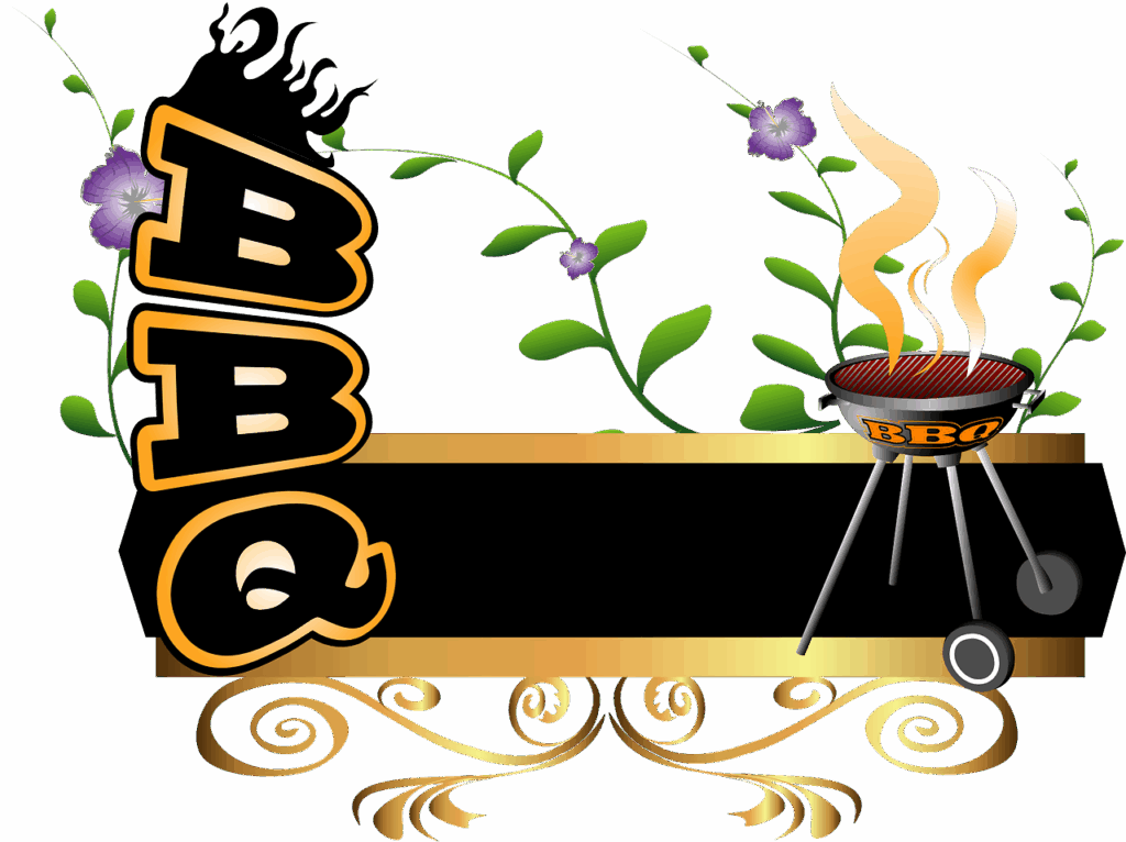 Picture of a BBQ with floral design