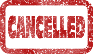 Cancelled Sign